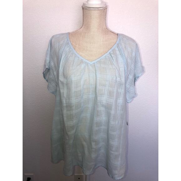 Style & Co Light Blue Picnic Blouse - XL - Picture 1 of 4